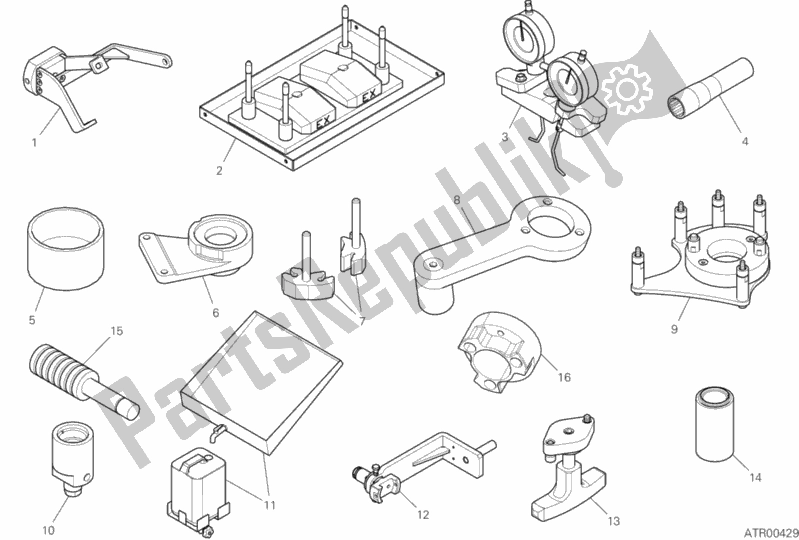 All parts for the 01b - Workshop Service Tools (engine) of the Ducati Streetfighter V4 S Thailand 1103 2020
